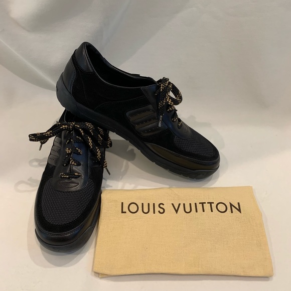 Louis Vuitton Shoes - Louis Vuitton Black Suede/Leather/Mesh Sneakers